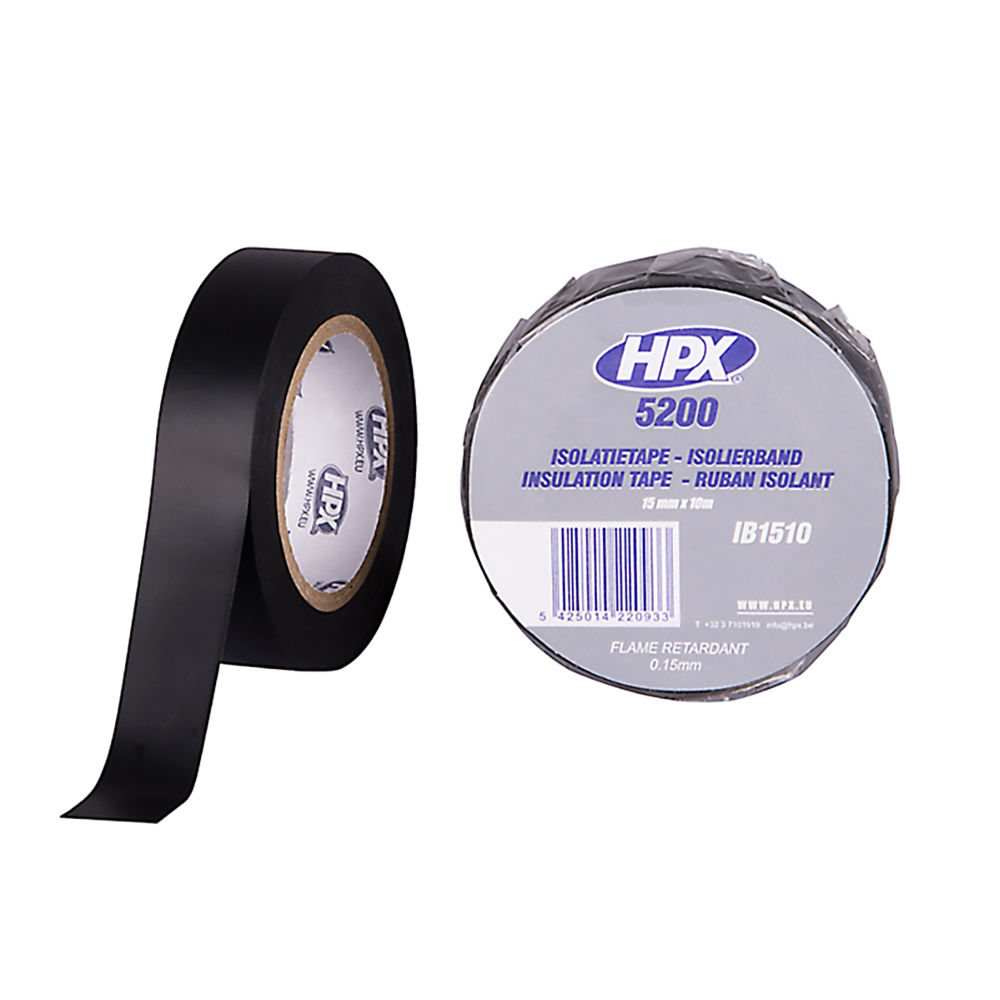 HPX-5200 isolatie tape - 15mm x 10m - Zwart