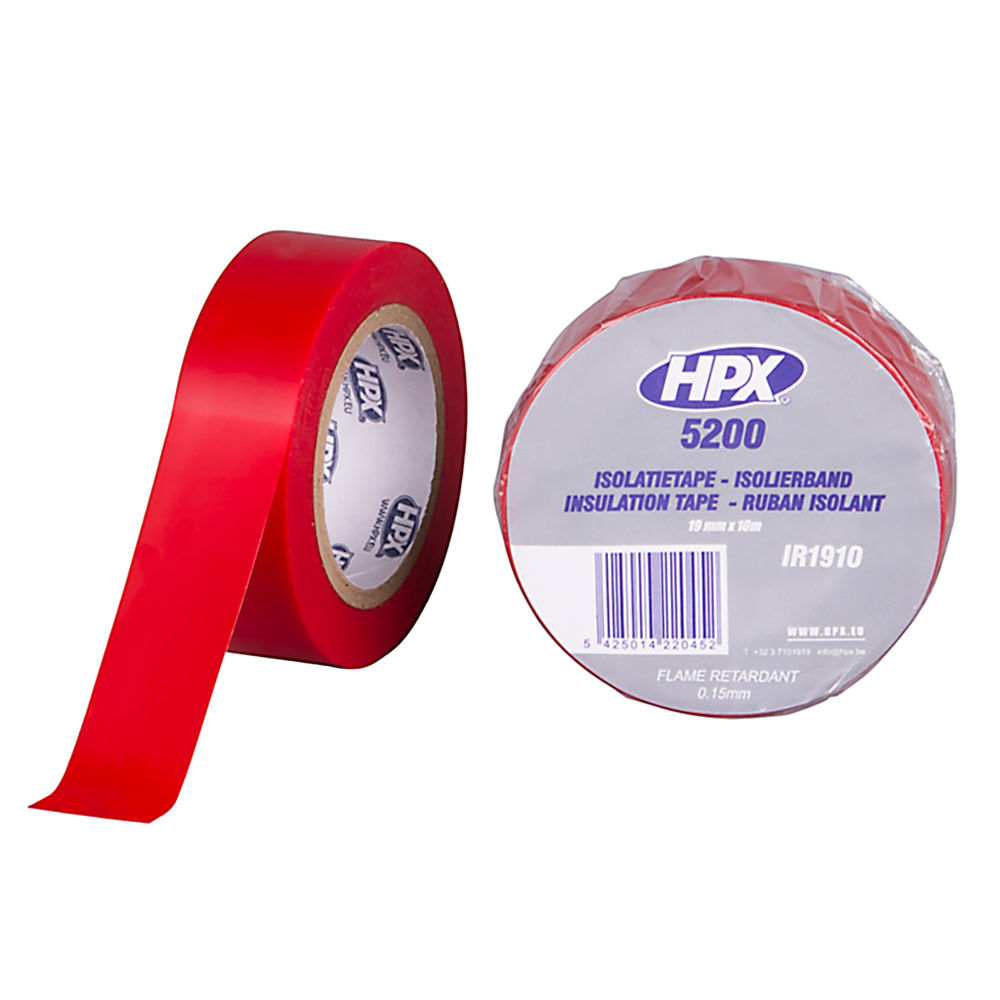 HPX-5200 isolatie tape - 19mm x 10m - Rood