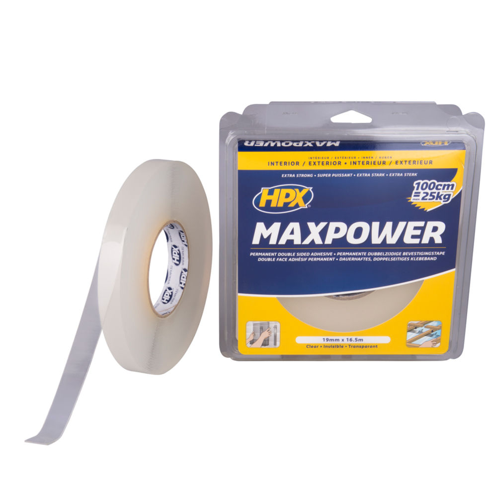 HPX MaxPower Transparant - 19mm x 16,5m