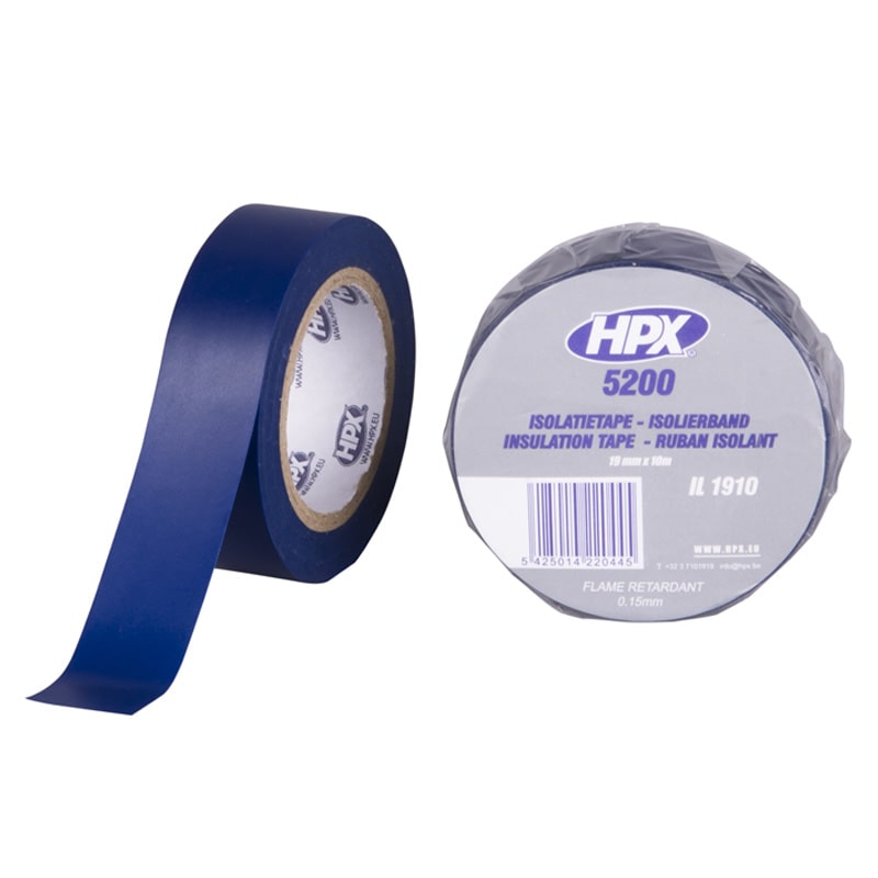HPX-5200 isolatie tape - 19mm x 10m - Blauw HPX-5200 isolatie tape - 19mm x 10m - Blauw