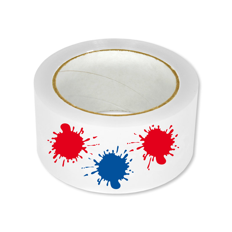 PP Acryl 50 mm x 66 m. 2 kleuren bedrukt PP Acryl 50 mm x 66 m. 2 kleuren bedrukt
