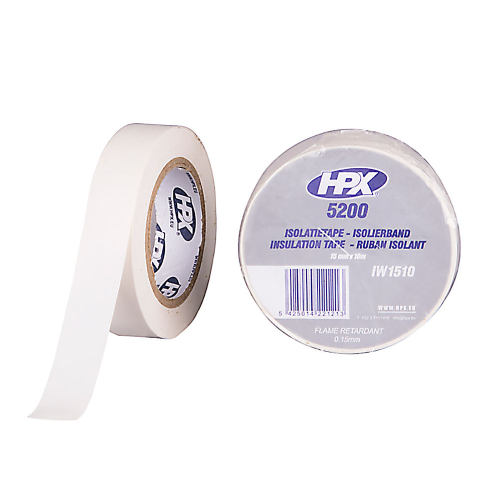 HPX-5200 isolatie tape - 15mm x 10m - Wit HPX-5200 isolatie tape - 15mm x 10m - Wit